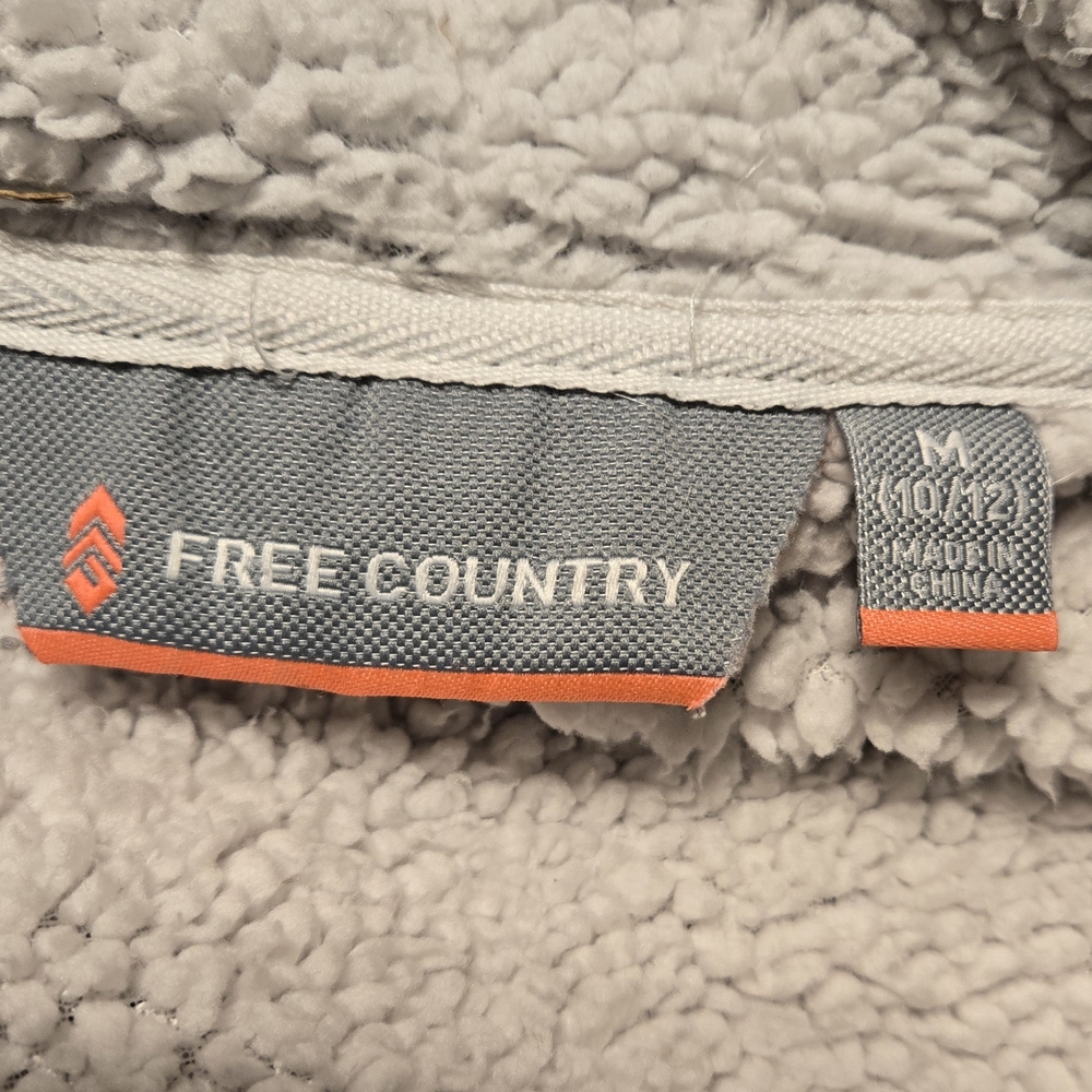 Free Country Jacket Gray Sherpa Womens Sz M - Picture 4 of 6